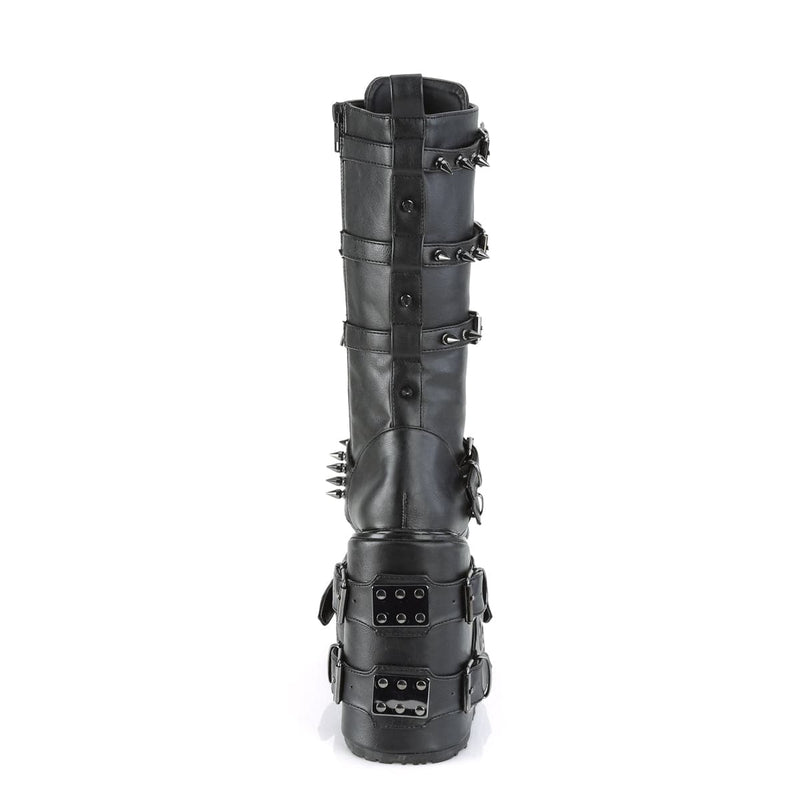 Demonia SWING-327 Mid-Calf Boot (Black Vegan Leather)