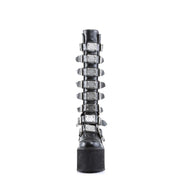 Demonia SWING-815 Knee High Boot (Black Vegan Leather)