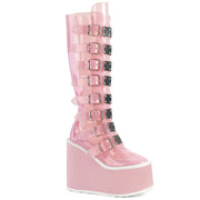 Demonia SWING-815C Knee High Boot (Baby Pink TPU) 6