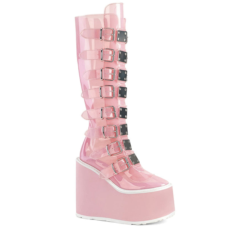 Demonia SWING-815C Knee High Boot (Baby Pink TPU) 6