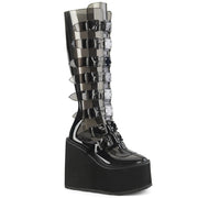 Demonia SWING-815C Knee High Boot (Smoke TPU) 6