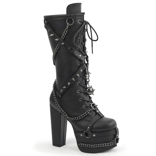 Demonia TORMENT-156 Black Vegan Leather  Knee High Boots