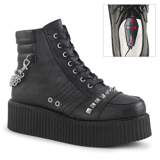 Demonia V-CREEPER-565 Ankle Boot (Black Vegan Leather) 4