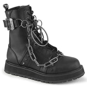 Demonia VALOR-204 Ankle Boot (Black Vegan Leather)