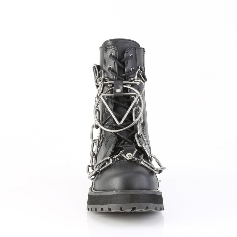 Demonia VALOR-204 Ankle Boot (Black Vegan Leather)