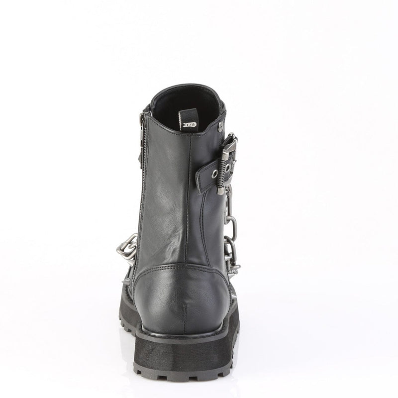 Demonia VALOR-204 Ankle Boot (Black Vegan Leather)