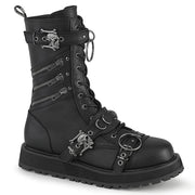Demonia VALOR-240 Mid-Calf Boot (Black Vegan Leather)