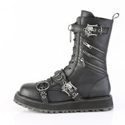 Demonia VALOR-240 Mid-Calf Boot (Black Vegan Leather)