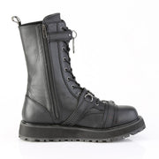 Demonia VALOR-240 Mid-Calf Boot (Black Vegan Leather)