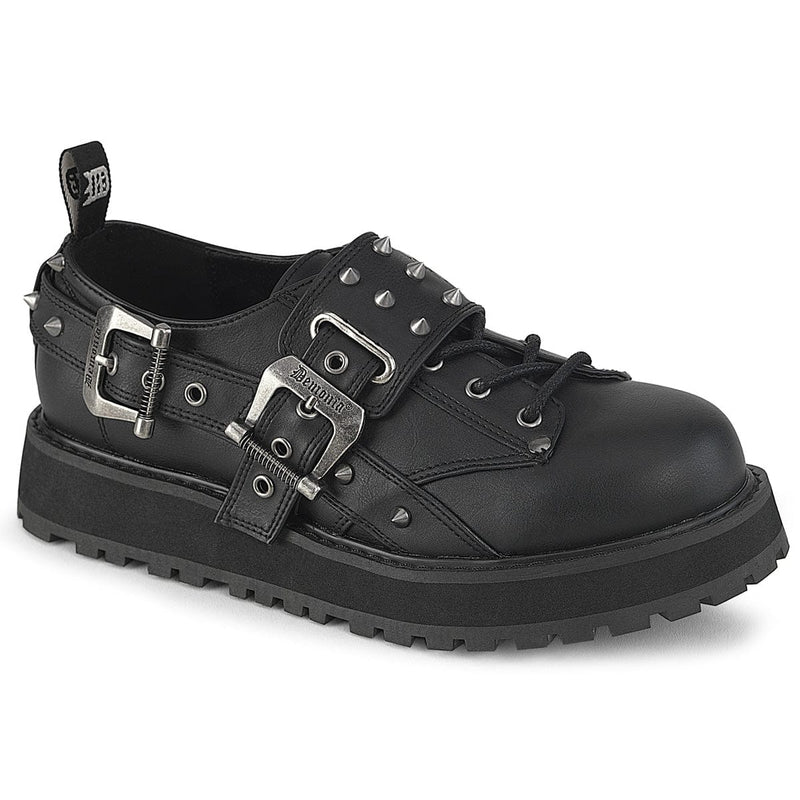 Demonia VALOR-38 Sneaker (Black Vegan Leather)