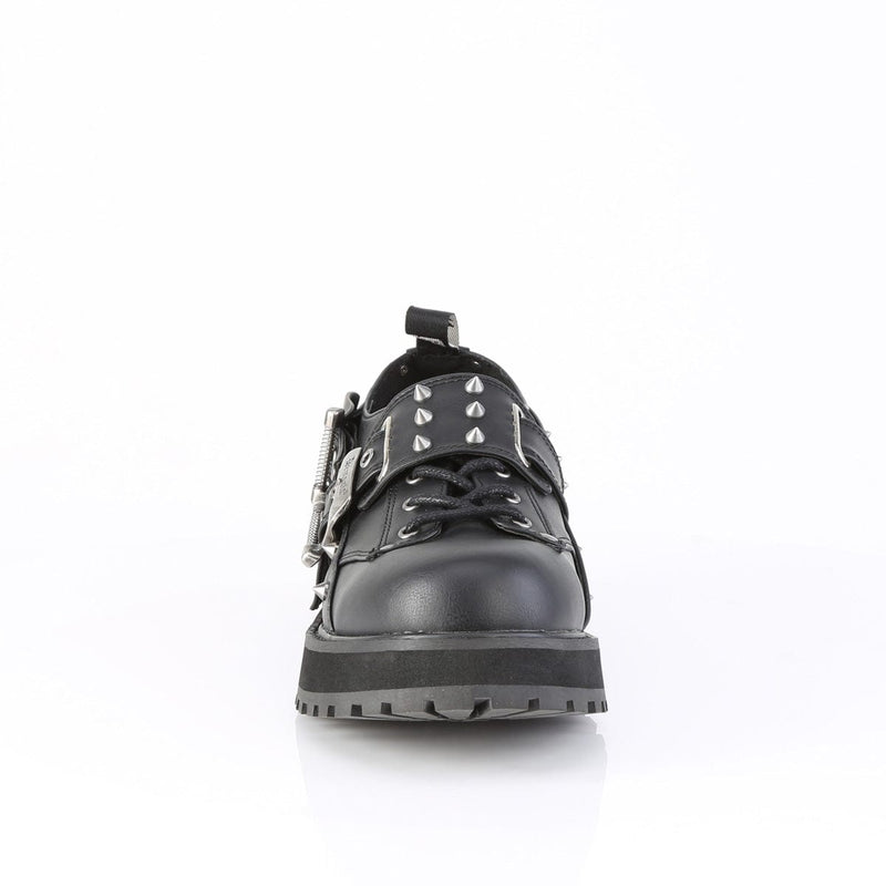 Demonia VALOR-38 Sneaker (Black Vegan Leather)