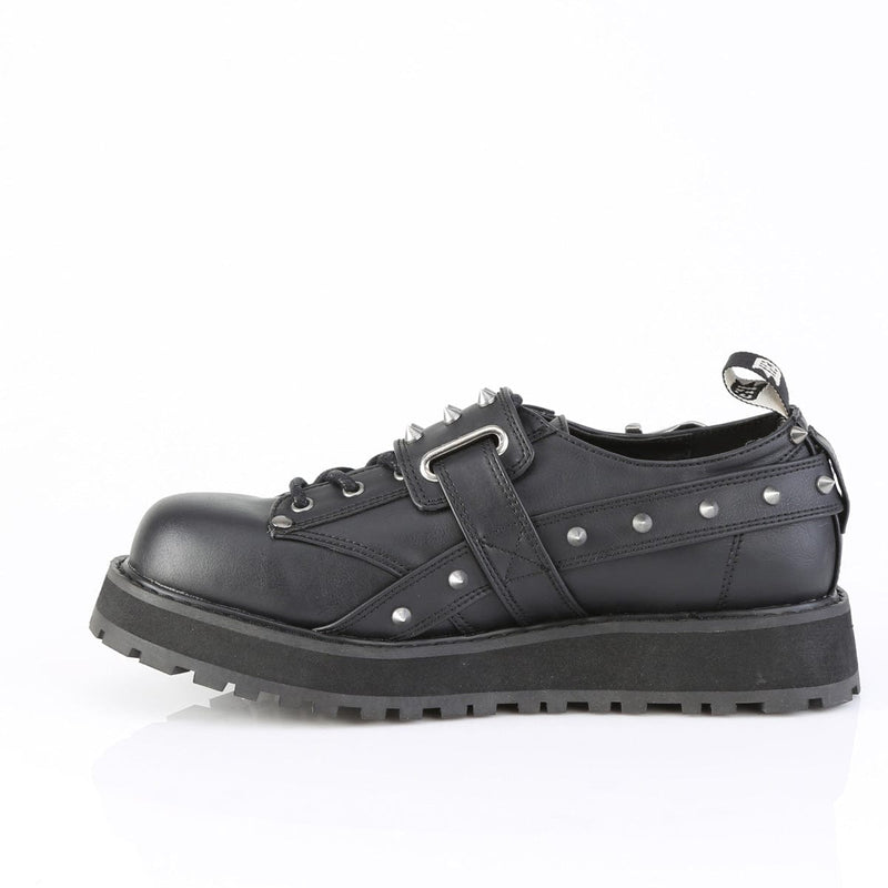 Demonia VALOR-38 Sneaker (Black Vegan Leather)