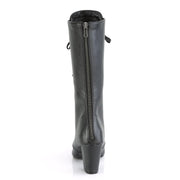 Demonia VIVIKA-205 Mid-Calf Boot (Black Vegan Leather)