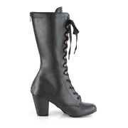 Demonia VIVIKA-205 Mid-Calf Boot (Black Vegan Leather)