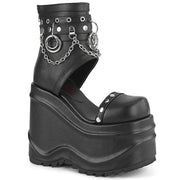 Demonia WAVE-22 Sandal (Black Vegan Leather) 6