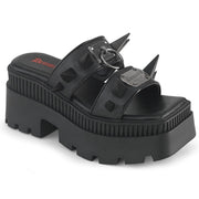 Demonia WRATH-13 Slide (Black Vegan Leather)