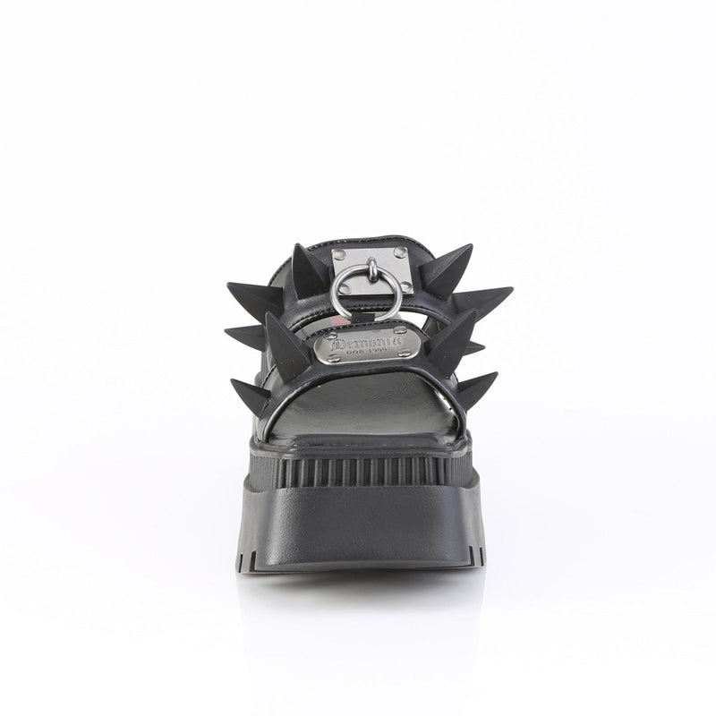 Demonia WRATH-13 Slide (Black Vegan Leather)