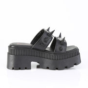 Demonia WRATH-13 Slide (Black Vegan Leather)
