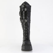 Demonia WRATH-205 Knee High Boot (Black Vegan Leather)