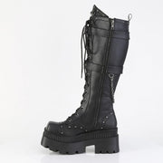 Demonia WRATH-205 Knee High Boot (Black Vegan Leather)