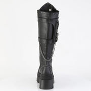 Demonia WRATH-205 Knee High Boot (Black Vegan Leather)