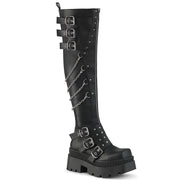 Demonia WRATH-310 Thigh High Boot (Black Vegan Leather)