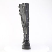 Demonia WRATH-310 Thigh High Boot (Black Vegan Leather)