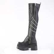 Demonia WRATH-310 Thigh High Boot (Black Vegan Leather)
