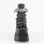 Demonia WRATH-55 Ankle Boot (Black Vegan Leather)