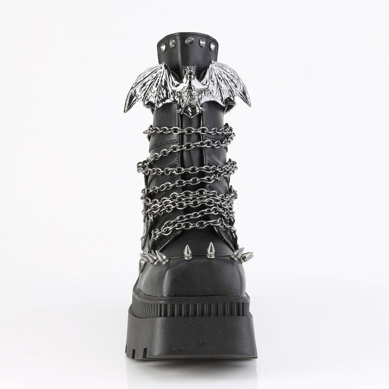 Demonia WRATH-55 Ankle Boot (Black Vegan Leather)