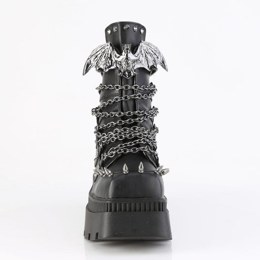 Demonia WRATH-55 Ankle Boot (Black Vegan Leather)