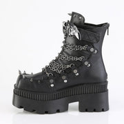 Demonia WRATH-55 Ankle Boot (Black Vegan Leather)