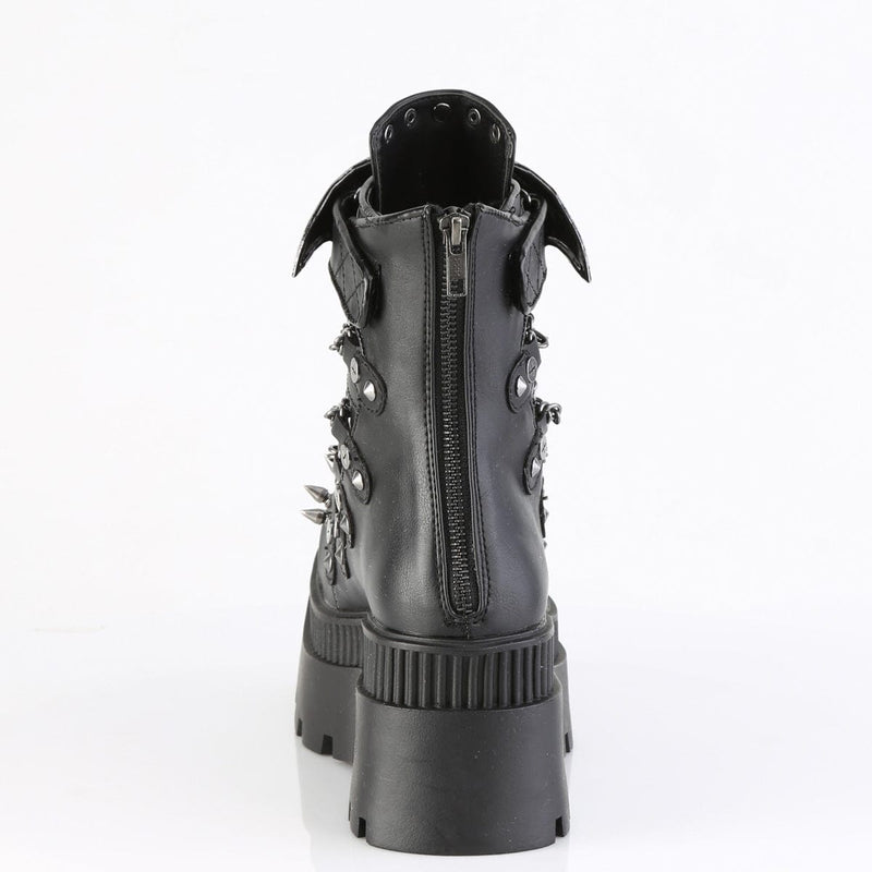 Demonia WRATH-55 Ankle Boot (Black Vegan Leather)