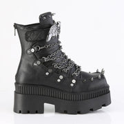 Demonia WRATH-55 Ankle Boot (Black Vegan Leather)