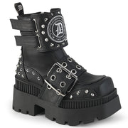 Demonia WRATH-58 Ankle Boot (Black Vegan Leather)