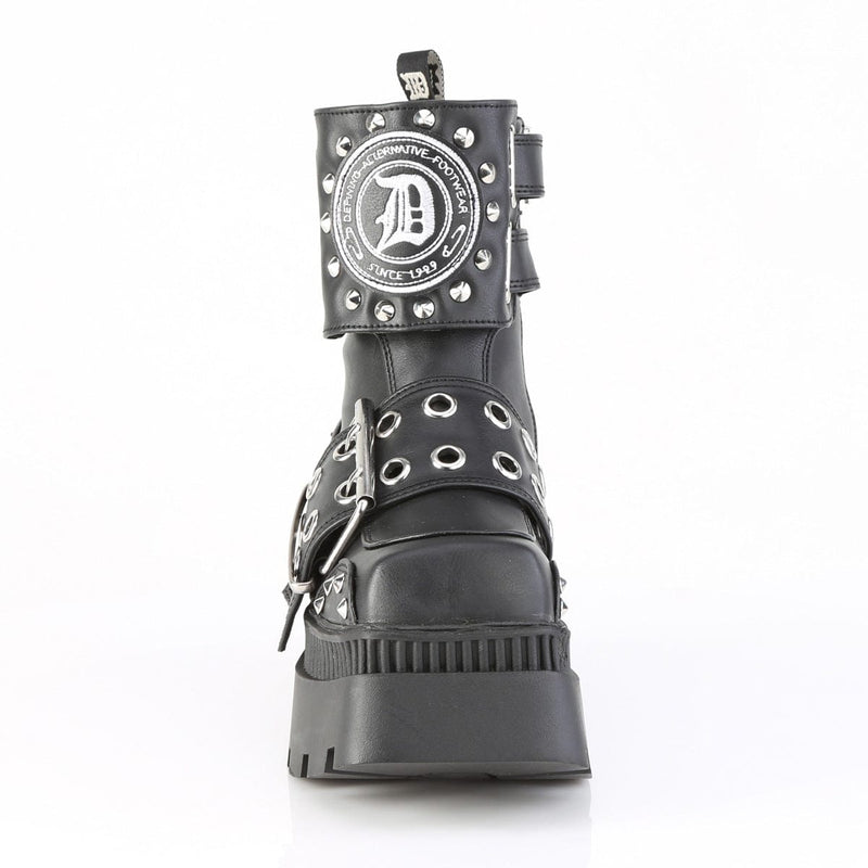 Demonia WRATH-58 Ankle Boot (Black Vegan Leather)