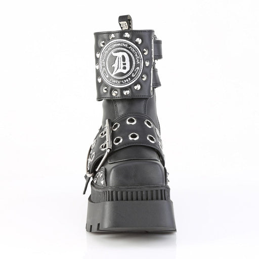 Demonia WRATH-58 Ankle Boot (Black Vegan Leather)