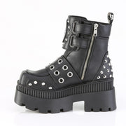 Demonia WRATH-58 Ankle Boot (Black Vegan Leather)