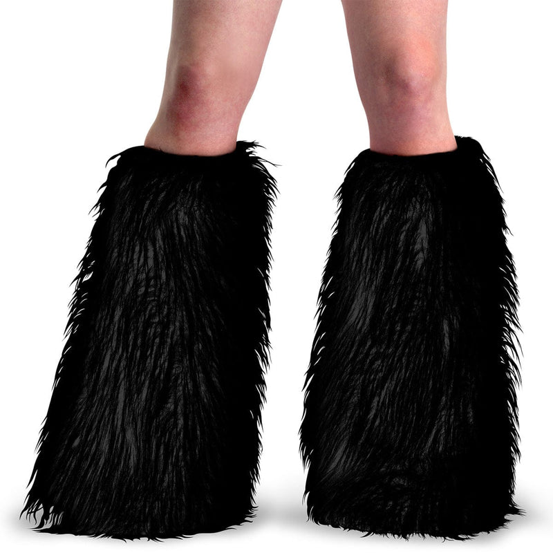 Demonia YETI-08 Fur Boot Sleeve (Black Faux Fur) 1