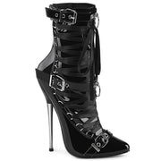 Devious DAGGER-1032 Ankle Boot (Black Patent)