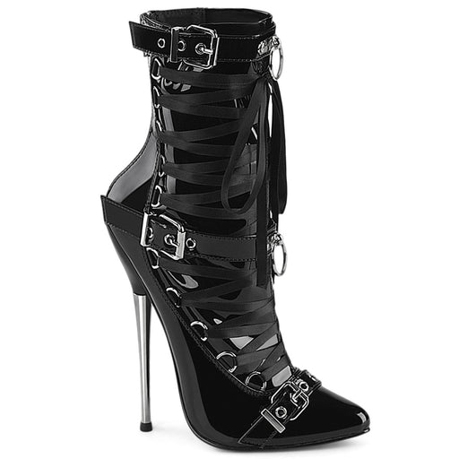 Devious DAGGER-1032 Ankle Boot (Black Patent)
