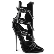 Devious DAGGER-15 Ankle Boot (Black Patent)