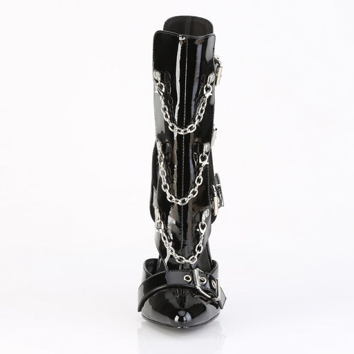 Devious DAGGER-15 Ankle Boot (Black Patent)