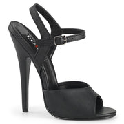 Devious DOMINA-109 Sandal (Black Faux Leather) 5