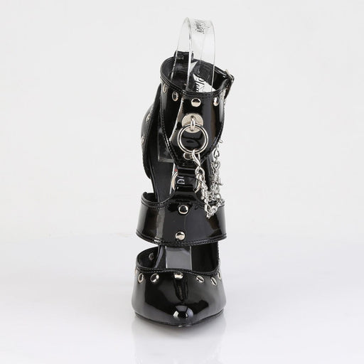 Devious DOMINA-118 Sandal (Black Patent)