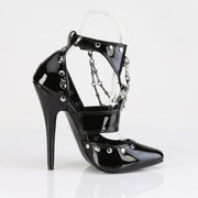Devious DOMINA-118 Sandal (Black Patent)