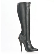 Devious DOMINA-2000 Knee High Boot (Black Stretch Pu) 6