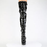 Devious DOMINA-3027 Thigh High Boot (Black Patent)