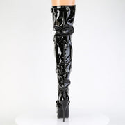 Devious DOMINA-3027 Thigh High Boot (Black Patent)