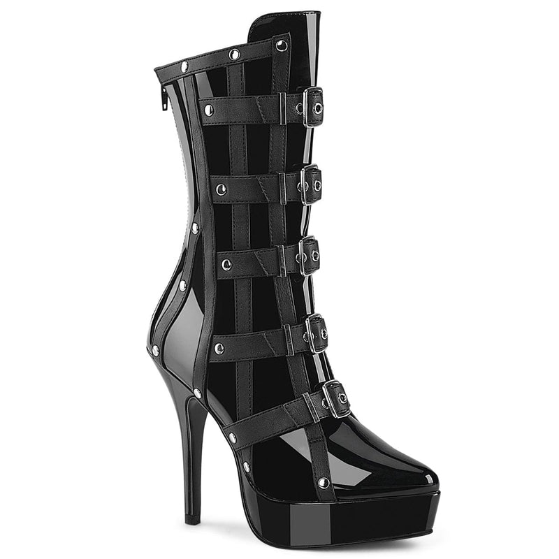 Devious INDULGE-1038 Ankle Boot (Black Patent)